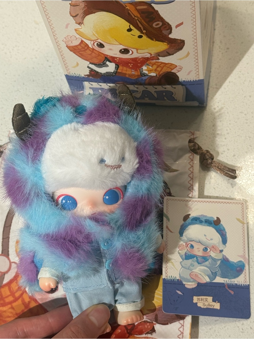 Pop Mart DIMOO WORLD × PIXAR Series - Vinyl Plush Pendant Blind Box - Sulley